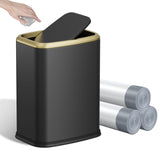 KHMMGK 8L trash can with lid, compact for under-sink spaces and small bathrooms