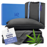 Kickoff Home viscose bamboo king sheets packaging presents a premium gift-ready set.