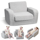 KidBloom 3-in-1 toddler couch folded into a cozy reading chair for kids