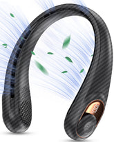 KIDEE neck fan with LED display shows battery and speed for easy monitoring.