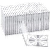 Kigley 25-pack CD jewel cases clear; keep 25 CDs organized and visible.