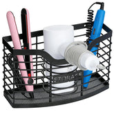 KIMERSE hair tool organizer with three compartments keeps vanity tidy.