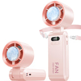 Kimguard handheld fan with ice cooler for instant cooling on hot days