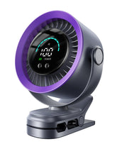 KIMMOO portable clip-on fan in grey clipped to stroller for on-the-go cooling