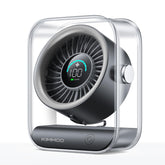 KIMMOO rechargeable desk fan closeup showing whisper-quiet operation for bedtime comfort
