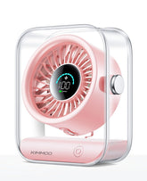 KIMMOO Rechargeable USB Desk Fan front view provides quiet cooling for any desk.