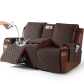 KinCam waterproof recliner cover for 2-seat with console protects against spills.
