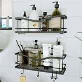 KinCMAX premium shower caddy mounted on wall for organized bathroom storage.