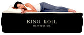 King Koil luxury camping air mattress queen built-in pump front view for quick setup