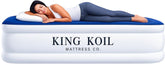 King Koil luxury queen air mattress with pillow-top for enhanced neck support.