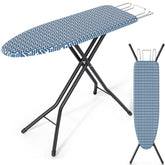 KINGBOARD foldable ironing board full-size opened showing spacious ironing surface for garments.