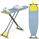 KINGBOARD ironing board full view shows 13x43 inch surface and yellow finish