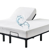 Kingnex bamboo viscose cooling split king protector with breathable top keeps you cool.