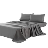 Kingnex oversized king flat sheet 132x110 gray for extra wide beds