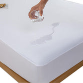 Kingnex waterproof mattress protector close-up showing the TPU barrier.