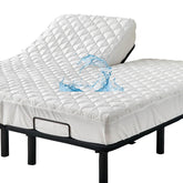 Kingnex waterproof quilted mattress pad with upper flex fits 32β34 inch adjustable beds.