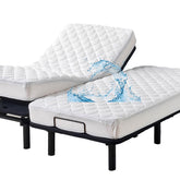 Kingnex waterproof quilted split king protector keeps mattress dry and protected