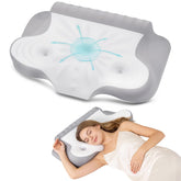 Kingotto cervical neck pillow contours to support the spine for comfortable mornings.