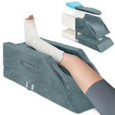 KingPavonini 4-height adjustable leg elevation pillow shows four height options for customized comfort.