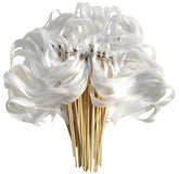 Kingsnow pack of 50 white wedding ribbon wands for festive photos.