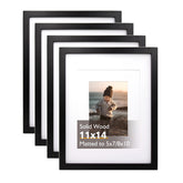 KINLINK 11x14 black frame front view shows solid wood craftsmanship
