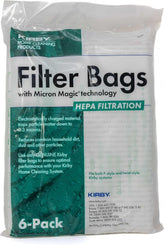 Kirby Micron Magic HEPA bags in packaging highlight OEM quality and reliable filtration.