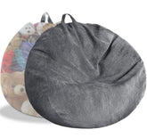 Kisoy bean bag cover with no filler for plush toy storage.