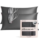Kitsch satin pillowcase with zipper for secure fit and smooth sleep.