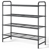 Kitsure stainless steel 4-tier shoe rack at the front door for an organized entryway