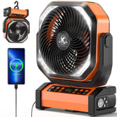 KITWLEMEN camping fan light for outdoor cooling and ambient illumination