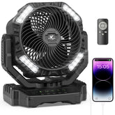 KITWLEMEN AMACOOL 40000mAh fan front view for extended cooling on trips.