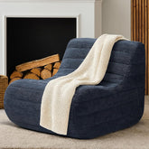 KKdema Fireside Bean Bag Chair in gray for cozy seating by the crackling fire.