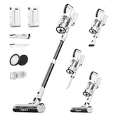 Klarpul cordless vacuum with strong suction for pet hair on carpets.