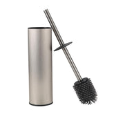 KLDKLD toilet brush and holder in brushed nickel, stylish and functional for a tidy bathroom.