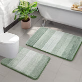 Kmson ombre bath mat set big rug green offers plush comfort and fast drying beneath your feet.