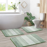 Kmson ombre bath mat set main view with ultra-soft plush pile