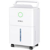 KNKA 1600 sq ft dehumidifier front view for basement moisture control.