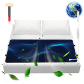 Knocoka grounding mattress pad king size on bed for daily grounding.