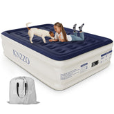 KNZZO full air mattress with built-in pump for quick setup