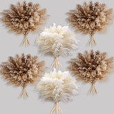Kocat pampas grass brown and white 60pcs adds natural texture for boho shelves.
