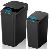 KOEYLE bathroom trash can with lid in 2.2 gallon size fits narrow spaces
