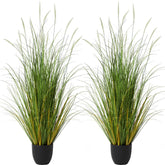 KOL artificial cattail reed grass 4 ft pack for realistic indoor decor