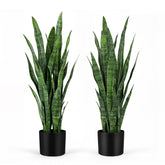 KOL artificial snake plant, 35in potted, adds lush indoor greenery.