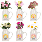 Kolewo4ever teacher vases with handles featuring rainbow accents brighten desks.