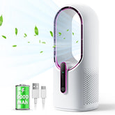 KONSIDEN bladeless desk fan 11.8 inch provides safe, efficient cooling