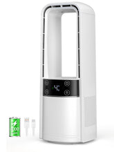 KONSIDEN bladeless desk fan front view offers safe, modern workspace cooling.