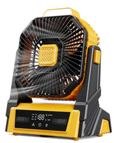 KopBeau portable camping fan with LED light for cooling and illumination outdoors