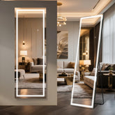 Kosmonia full-length LED mirror with lights for precise full-body visibility.