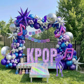 Kozee disco balloon arch kit creates a dramatic 160-piece backdrop for parties