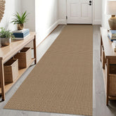 KOZYFLY boho hallway runner in tan, orange, and brown for warm entryways